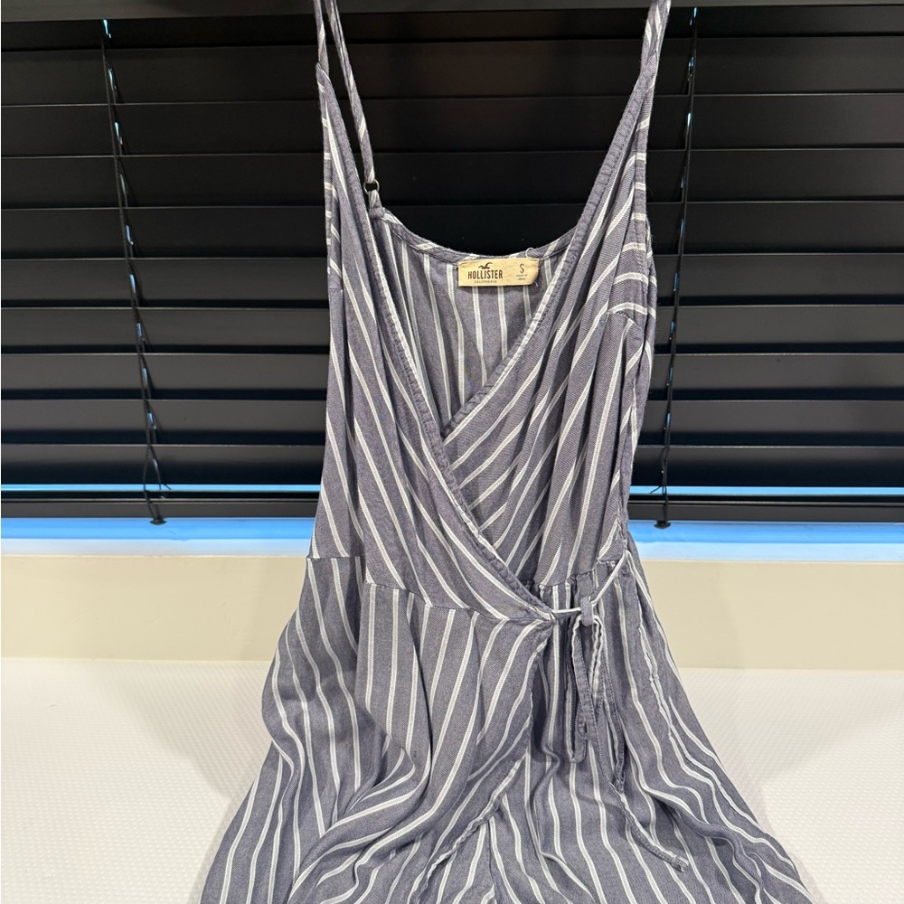 Striped Hollister Romper with tie wrap